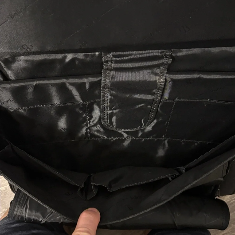 Sleek Black Leather Briefcase for Men